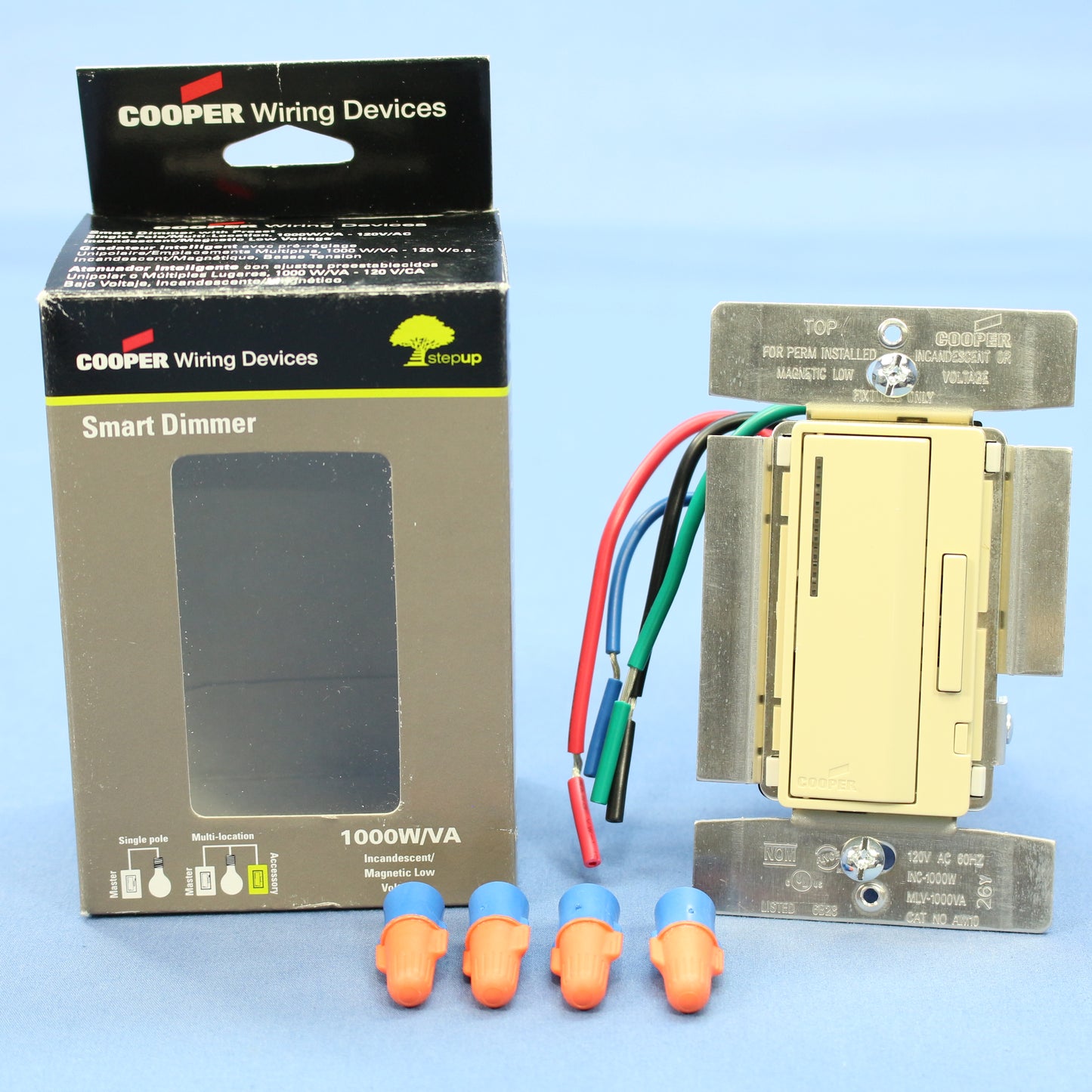 Cooper AIM10-V Ivory Smart Master Dimmer Preset Light Switch Multi-Way 1000W