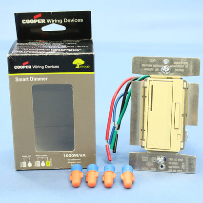 Cooper AIM10-V Ivory Smart Master Dimmer Preset Light Switch Multi-Way 1000W