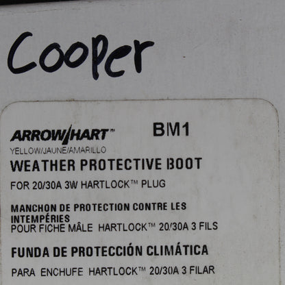 Cooper Industrial Weather Protective Boot For 20/30A 3W Hart Lock Plug BM1