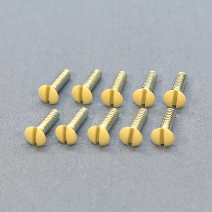 Cooper BP231V Ivory 1/2" Wallplate Switch Cover Mount Screws Oval Head 10-Pack