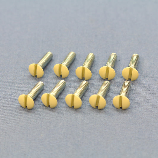 Cooper BP231V Ivory 1/2" Wallplate Switch Cover Mount Screws Oval Head 10-Pack