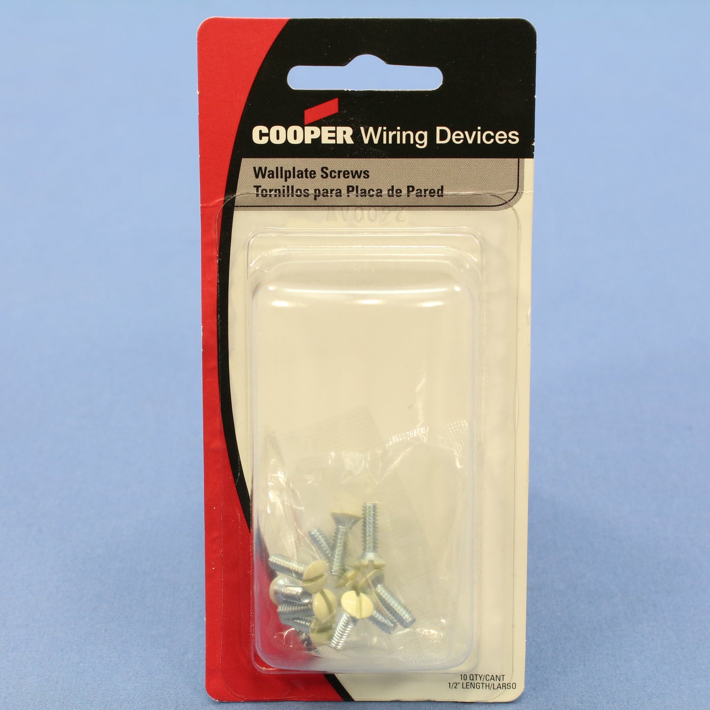Cooper BP231V Ivory 1/2" Wallplate Switch Cover Mount Screws Oval Head 10-Pack