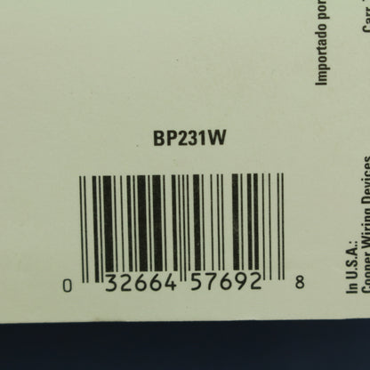 Cooper BP231W White 1/2" Wallplate Switch Cover Screws 6-32 Oval Head 10-Pack