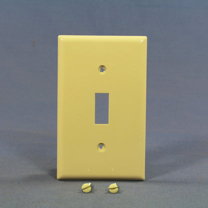 Cooper BP5134V Ivory 1-Gang Toggle Unbreakable Nylon Standard Wallplate Cover