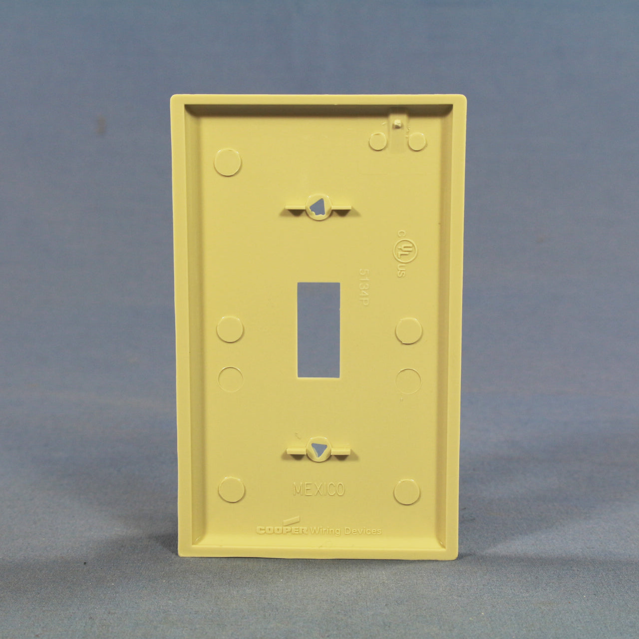 Cooper BP5134V Ivory 1-Gang Toggle Unbreakable Nylon Standard Wallplate Cover