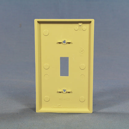 Cooper BP5134V Ivory 1-Gang Toggle Unbreakable Nylon Standard Wallplate Cover