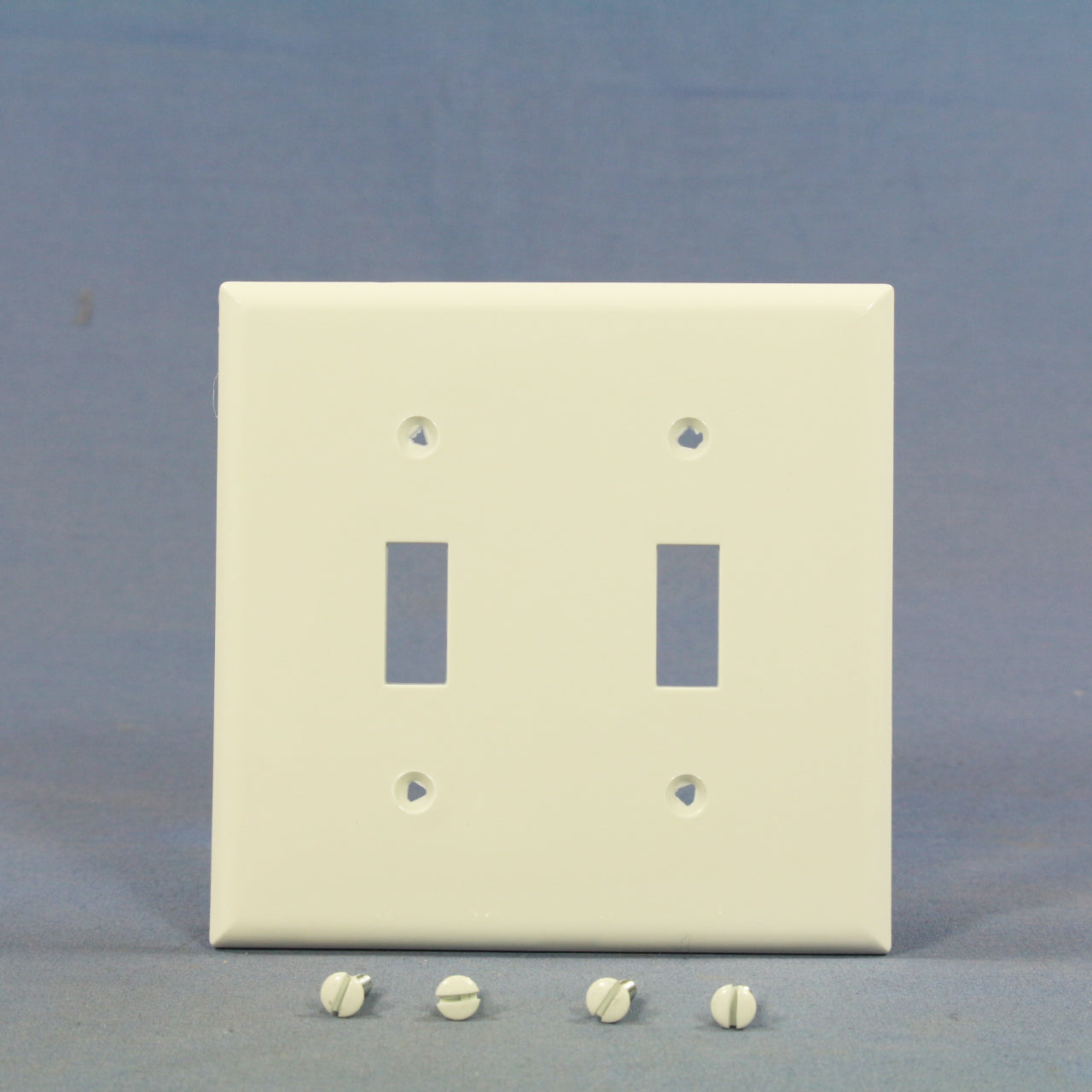 Cooper BP5169W White 2-Gang Toggle Switch Unbreakable Standard Wallplates 2pcs