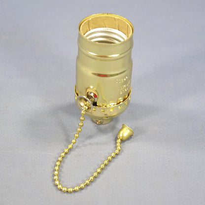 Cooper Pull Chain Light Socket Brass Lampholder Electrolier 1/8" IPS BP980ABD