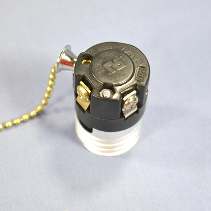 Cooper Pull Chain Light Socket Brass Lampholder Electrolier 1/8" IPS BP980ABD
