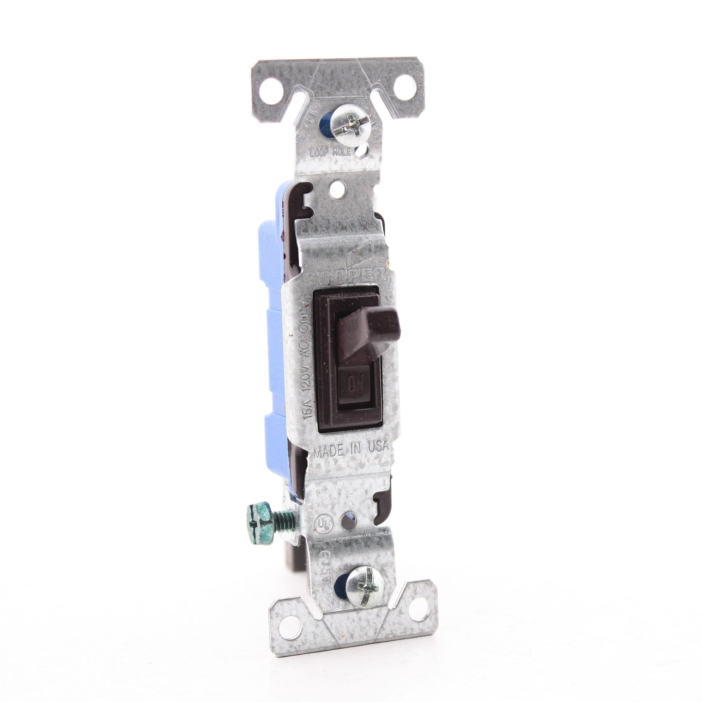 Cooper Single Pole Brown Toggle Wall Light Switch Control 15A C1301-7B