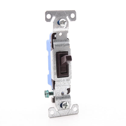 Cooper Single Pole Brown Toggle Wall Light Switch Control 15A C1301-7B
