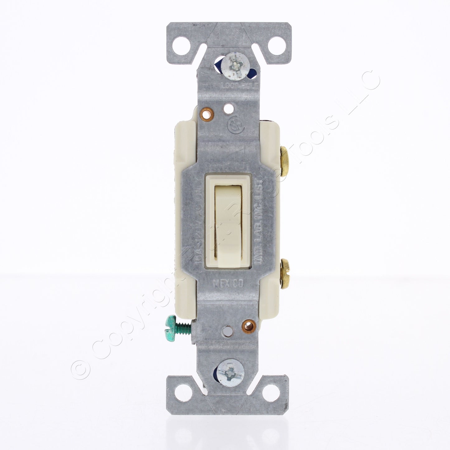Cooper ALMOND Illuminated Toggle Wall Light Switch 15A 120V Bulk 1301-7LTA
