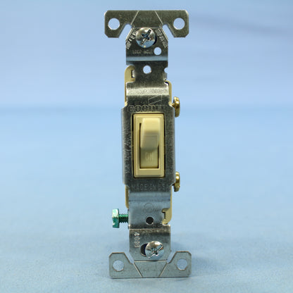 Cooper Wiring Devices C1301-7V Ivory Residential Single Pole Toggle Switch