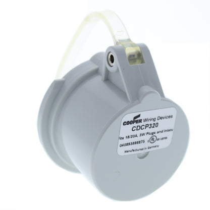 Cooper Wiring Devices Gray Closure Cap for 16/20A 3W Pin & Sleeve CDCP320