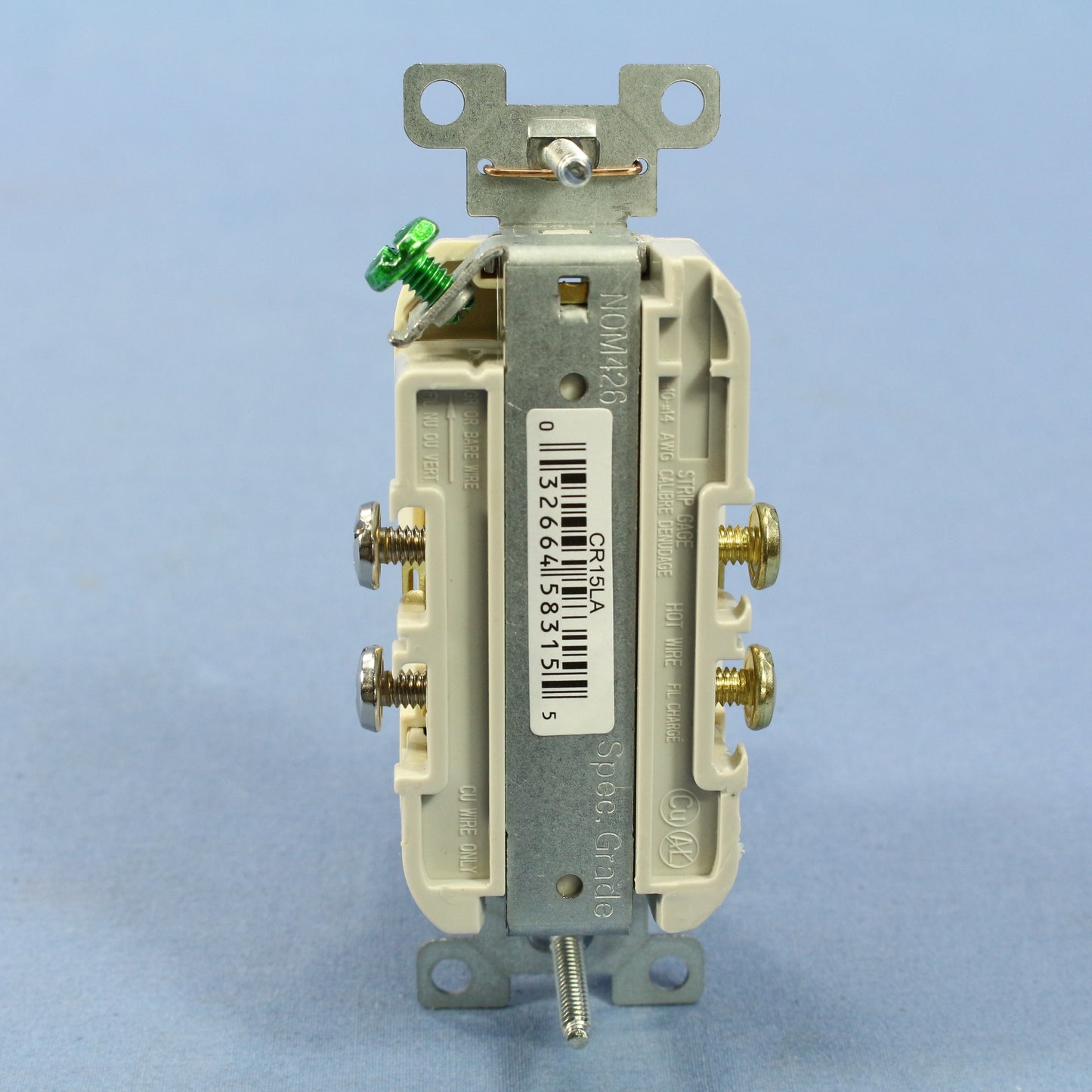 Cooper Light Almond Commercial Outlet Receptacle Nema 5-15R 15A 125V Bulk CR15LA