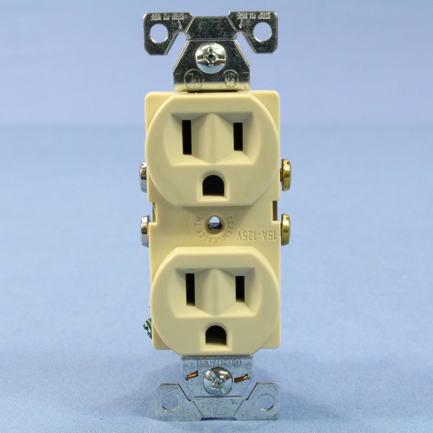 Cooper Ivory Commercial Grade Outlet Receptacle Nema 5-15R 15A 125V CR15V