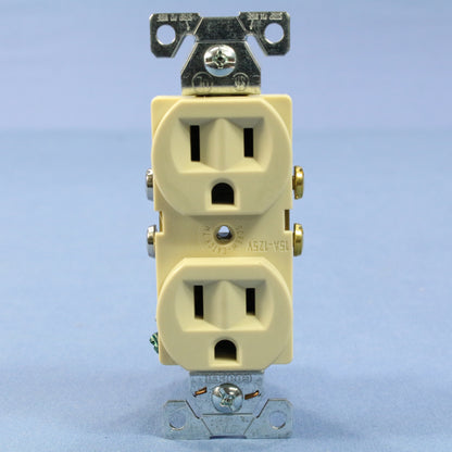 Cooper Ivory Commercial Grade Outlet Receptacle Nema 5-15R 15A 125V CR15V