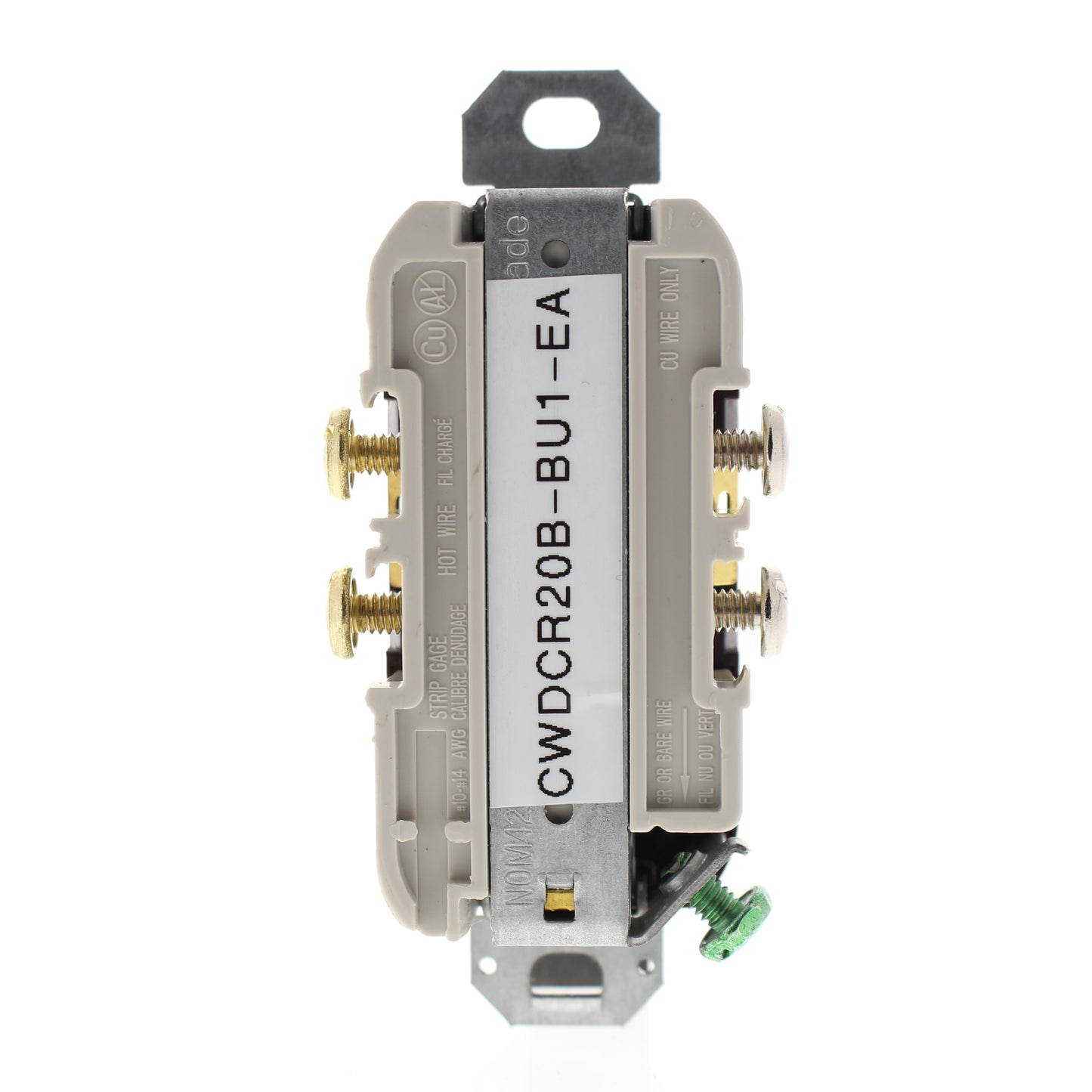 Cooper Brown Commercial Duplex Receptacles No Screws Ear Tabs 5-20 20A CR20B-BU1