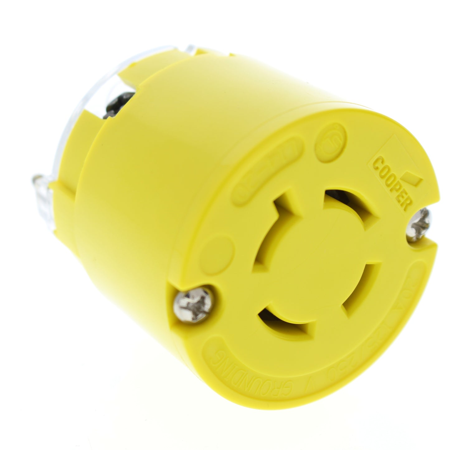 Cooper Yellow CORROSION RESISTANT Turn Twist Lock Connector L14-20R 20A CRL1420C
