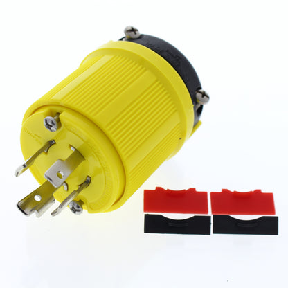 Cooper Yellow CORROSION RESISTANT Turn Twist Lock Plug Nema L14-20P 20A CRL1420P