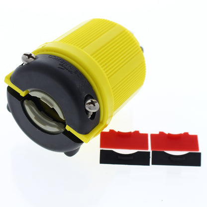 Cooper Yellow CORROSION RESISTANT Turn Twist Lock Plug Nema L14-20P 20A CRL1420P