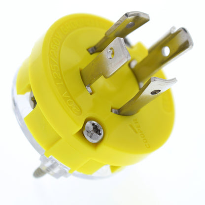 Cooper Yellow CORROSION RESISTANT Turn Twist Lock Plug Nema L14-20P 20A CRL1420P