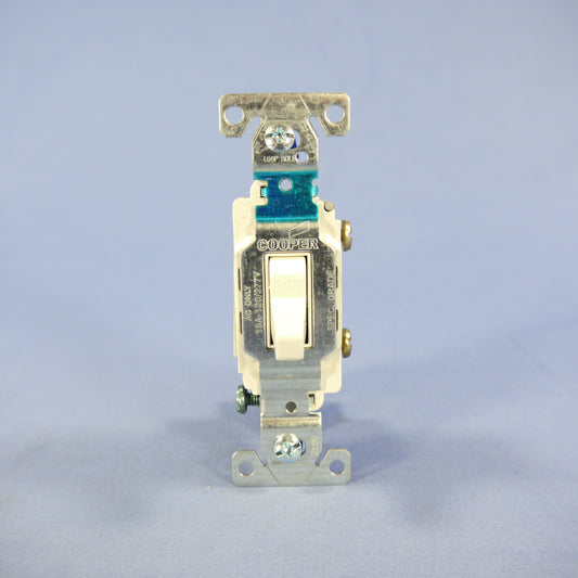 Cooper Light Almond COMMERCIAL Grade Toggle Wall Light Switch 15A Bulk CS115LA