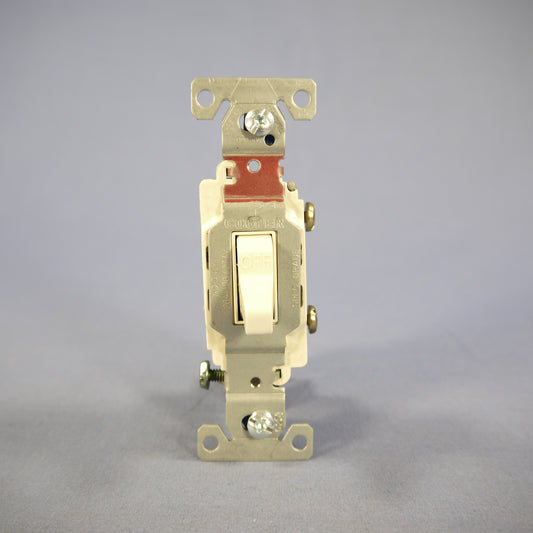 Cooper Light Almond COMMERCIAL Grade Toggle Wall Light Switch 20A Bulk CS120LA