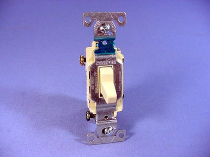 Cooper CS315V Ivory Commercial Grade Toggle Wall Light Switch 3-Way 15A Bulk