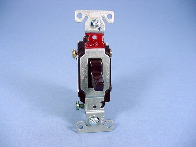 Cooper CS320B Brown Commercial Grade Toggle Wall Light Switch 3-Way 20A Bulk