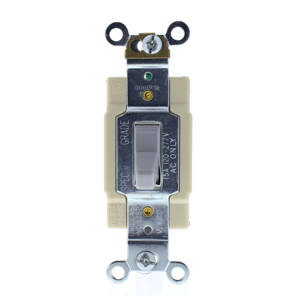 Cooper CS415GY Gray Commercial Toggle Wall Light Switch 4-Way 15A 120/277V 10pcs