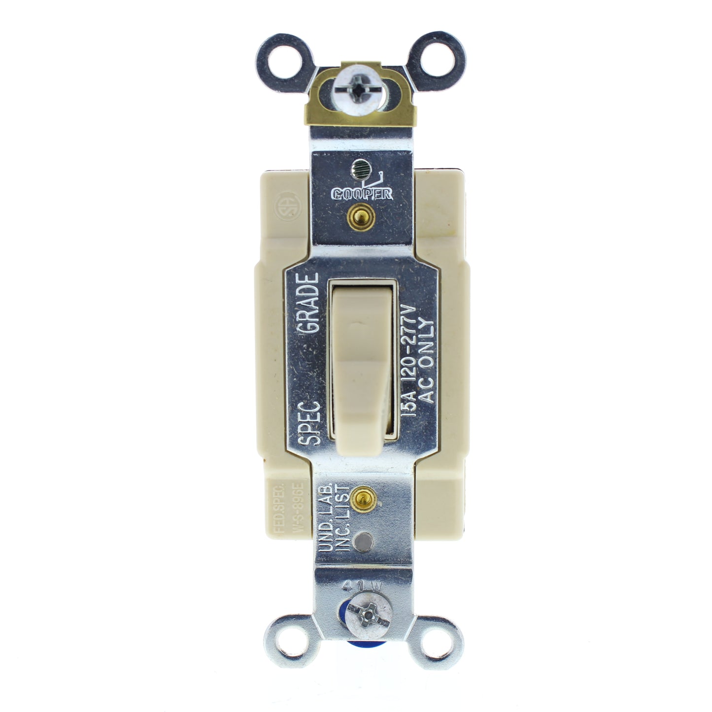 Cooper CS415V Ivory Commercial Toggle Wall Light Switch 4-Way 15A 120/277V 10pcs