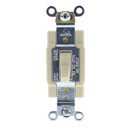 Cooper CS415V Ivory Commercial Toggle Wall Light Switch 4-Way 15A 120/277V 10pcs