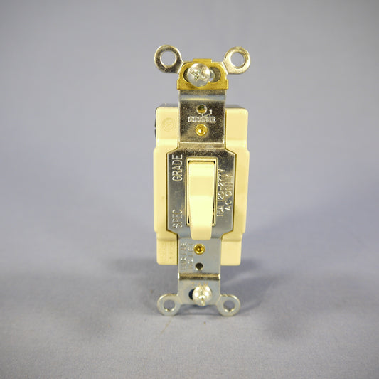 Cooper CS415V Ivory Commercial Toggle Wall Light Switches 4Way 15A 120/277V Bulk