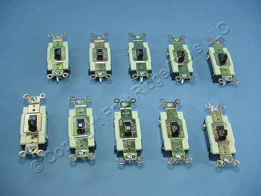Cooper CS420B Brown Commercial Toggle Control Switch 4-Way 20A 120/277VAC 10pcs