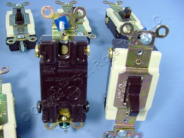 Cooper CS420B Brown Commercial Toggle Control Switch 4-Way 20A 120/277VAC 10pcs