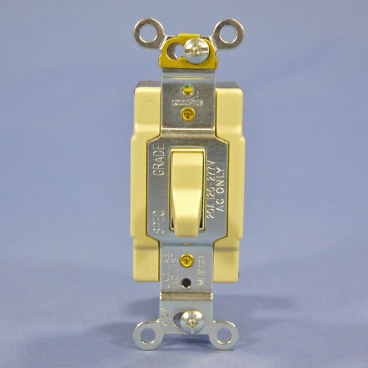 Cooper Ivory Commercial Grade Toggle Wall Light Switches 4-Way 20A Bulk CS420V