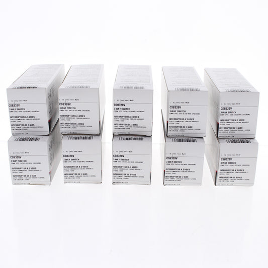 Cooper CSB320V Ivory 3-Way Commercial Grade Toggle Wall Light Switches 20A 10pcs