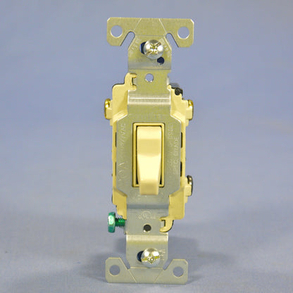 Cooper CSB320V Ivory 3-Way Commercial Grade Toggle Wall Light Switch 20A Boxed