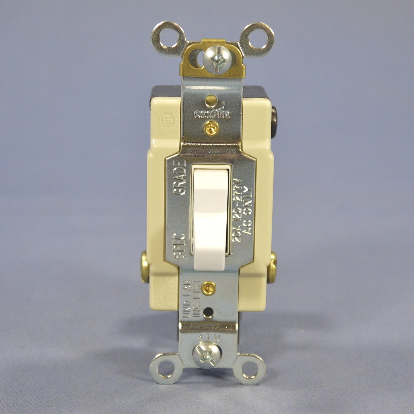 Cooper CSB320W White 3-Way Commercial Grade Toggle Wall Light Switch 20A