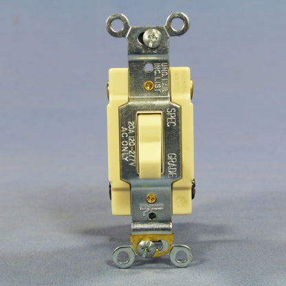 Cooper Ivory Commercial Grade 4-Way Toggle Wall Light Switch 20A Bulk CSB420V