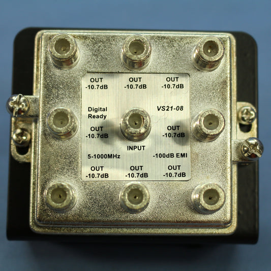 Cooper 8-Way F-Type Passive Video 1x8 Distribution Cable Splitter Module CSH8V1