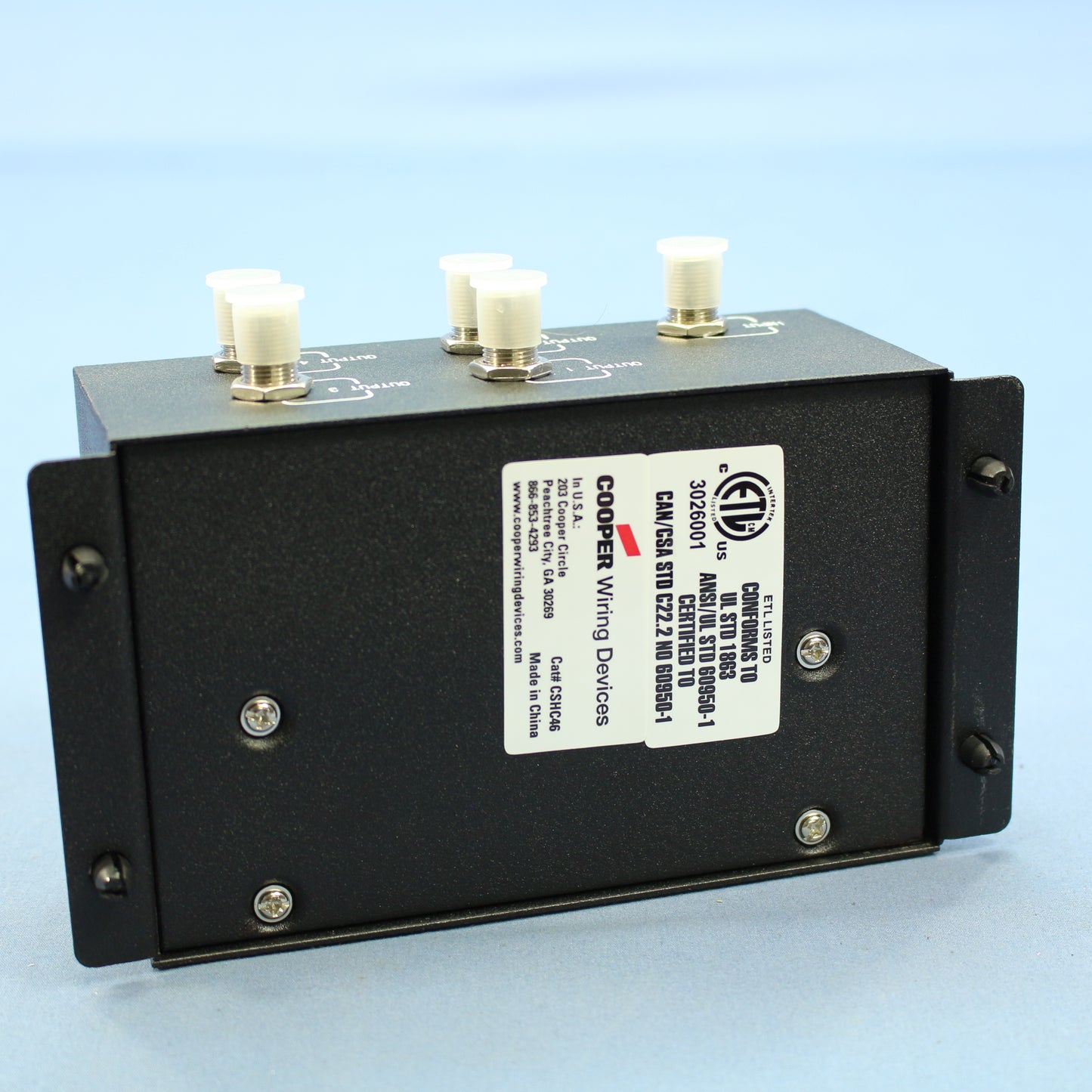 Cooper 1x4 F-Type Video 4x6 Telephone Distribution Cable Splitter Module CSHC46