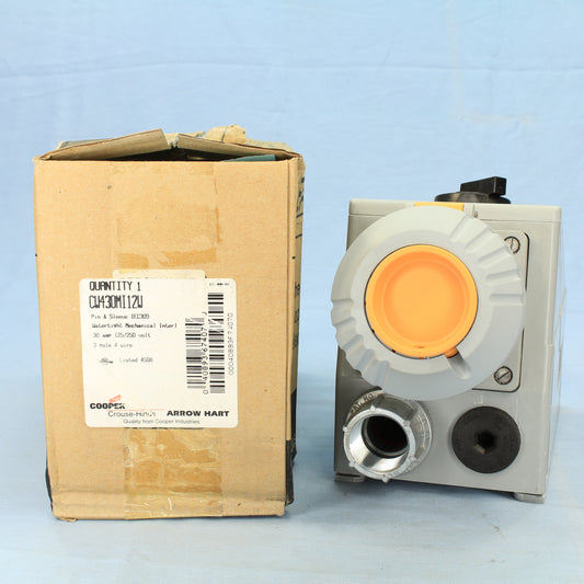 Cooper Pin & Sleeve Watertight Mechanical Interchange 125/250V 3P4W CW430MI12W
