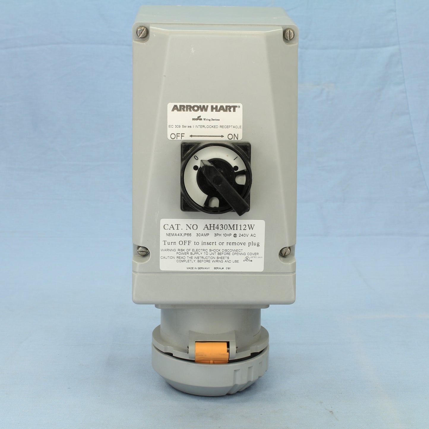Cooper Pin & Sleeve Watertight Mechanical Interchange 125/250V 3P4W CW430MI12W