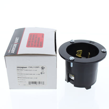 Cooper Twist Turn Locking Flanged Inlet Hart-Lok L11-20P 20A 250V 3� L1120FI