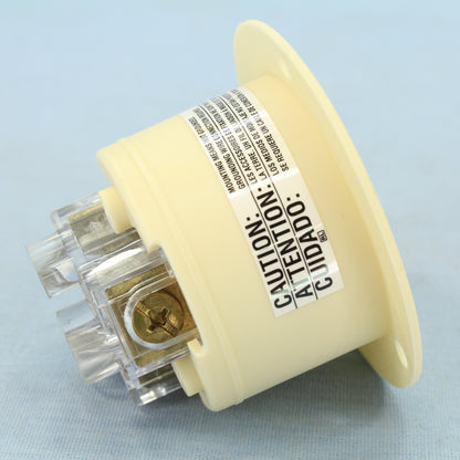 Cooper White Industrial Locking Flanged Outlet L12-30R 30A 480V 3� CWL1230FO