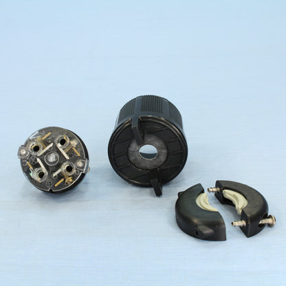 Cooper Wiring Devices Black Locking Plug 20A 125/250V 3-Pole 4-Wire CWL1420BK-BU