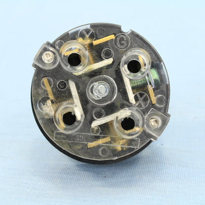 Cooper Wiring Devices Black Locking Plug 20A 125/250V 3-Pole 4-Wire CWL1420BK-BU