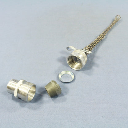 Cooper/Arrow Hart Male Strain Relief Cable Cord Grip 1/2" NPT .50-.625" DC100500